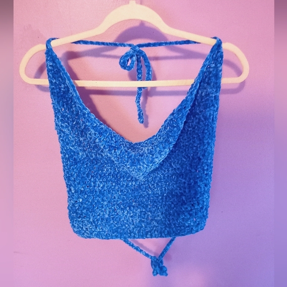 Tops - Blue Crochet Women's Top